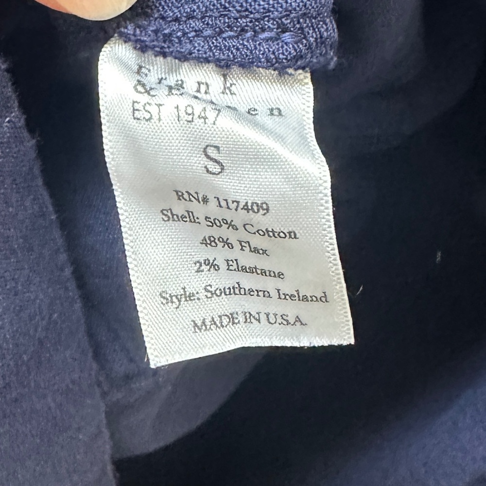 Frank & Eileen Southern Ireland navy utility dress size Small - Picture 7 of 7